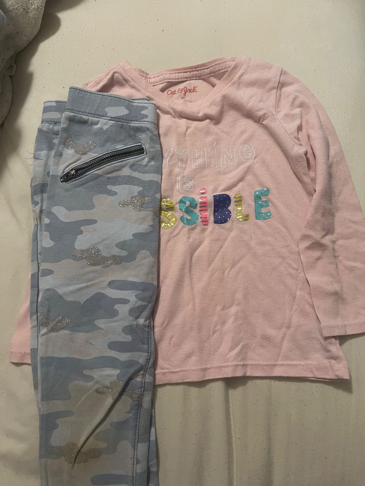 Pink long sleeve + pink & blue jeans