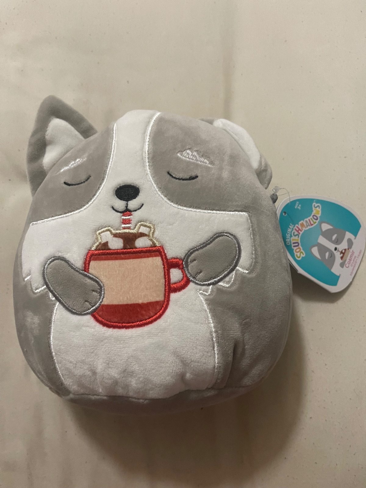 Grey dog Squishmallow